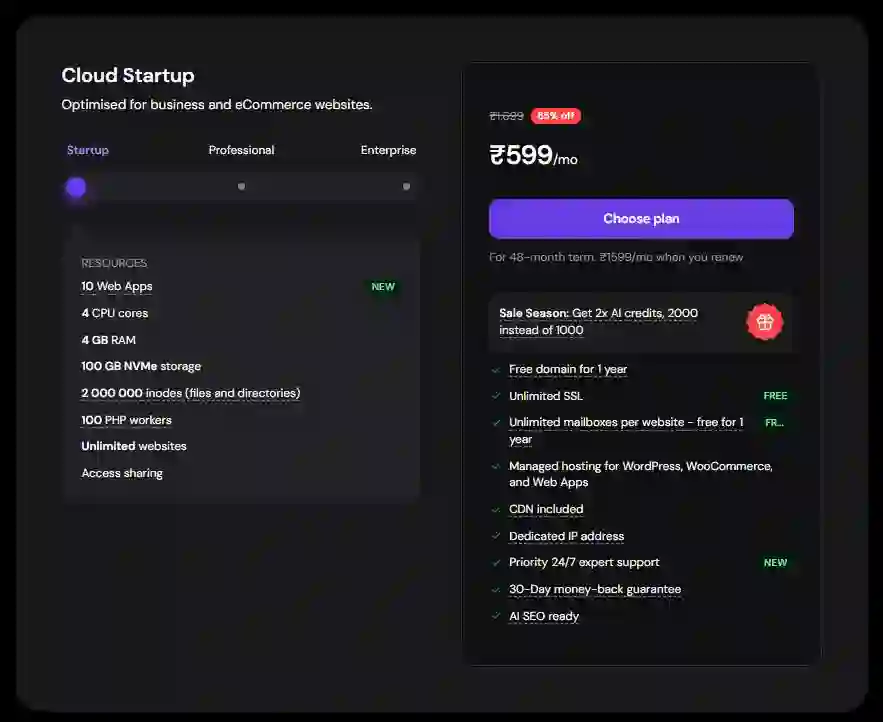 Hostinger Cloud Hosting plans Hostinger Cloud Hosting plans